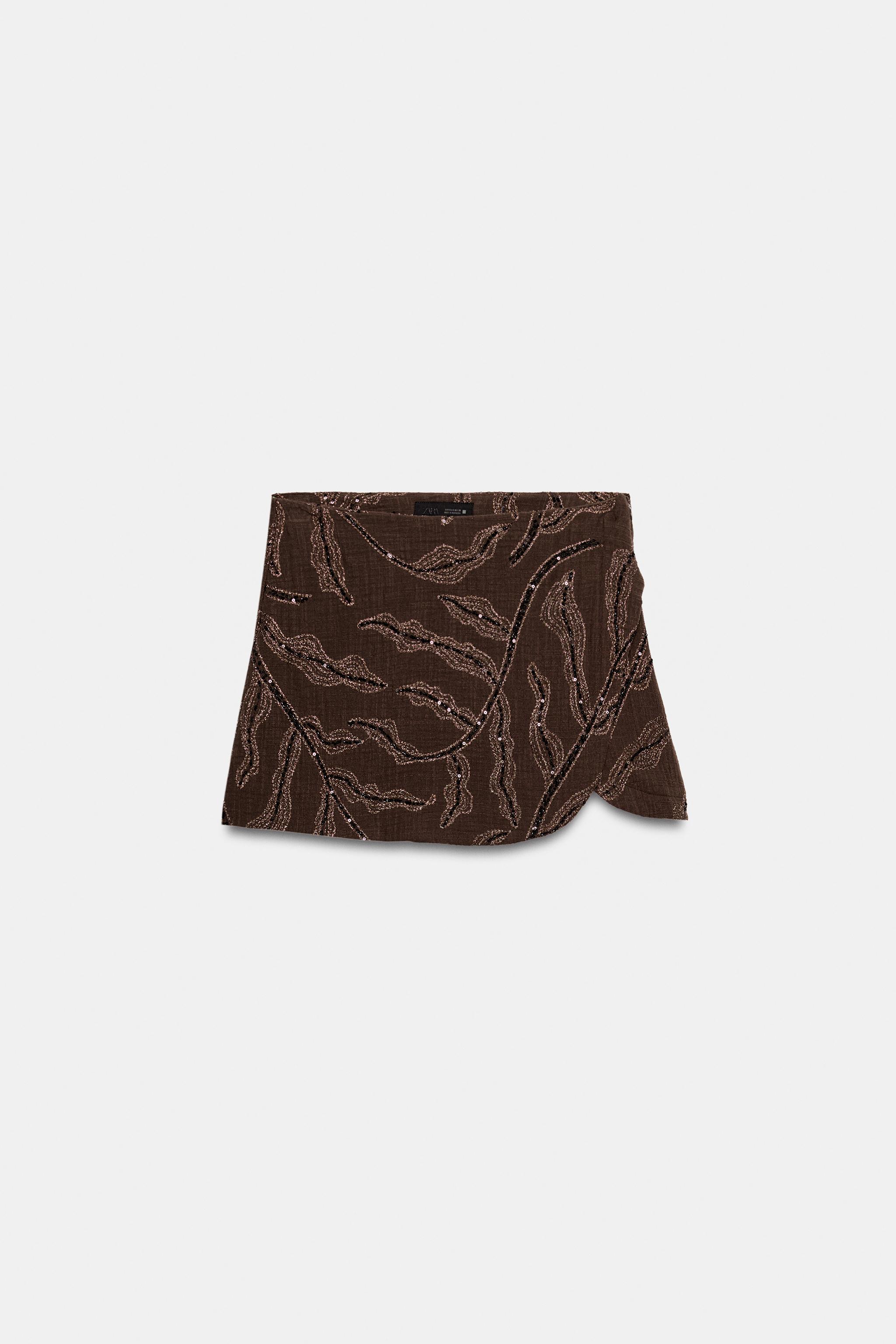 JUPE-PANTALON CROISÉE À PAILLETTES